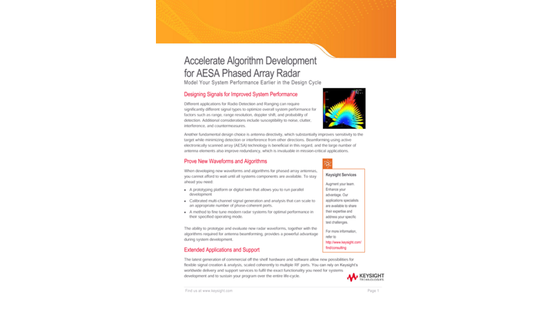 Accelerate Algorithm Development for AESA Phased Array Radar